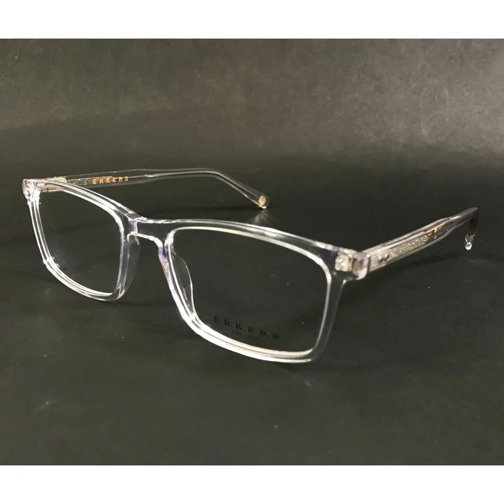 Erkers Eyeglasses Frames NEOSHO Crystal Clear Rectangle Full Rim 53-20-147